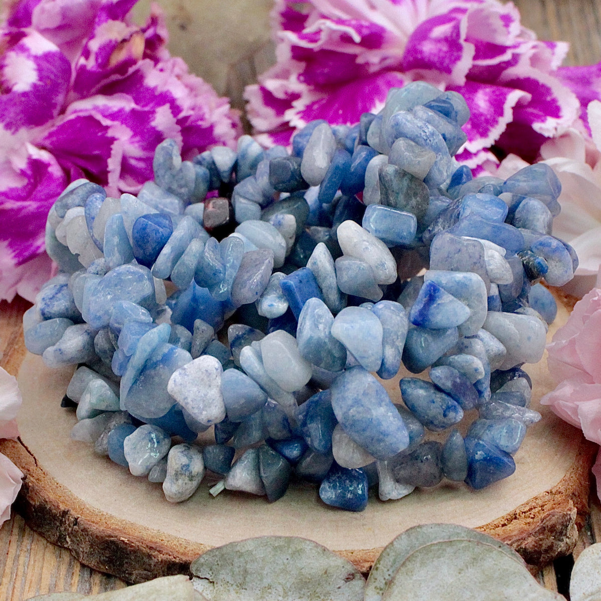Blue Quartz Chip Bracelet