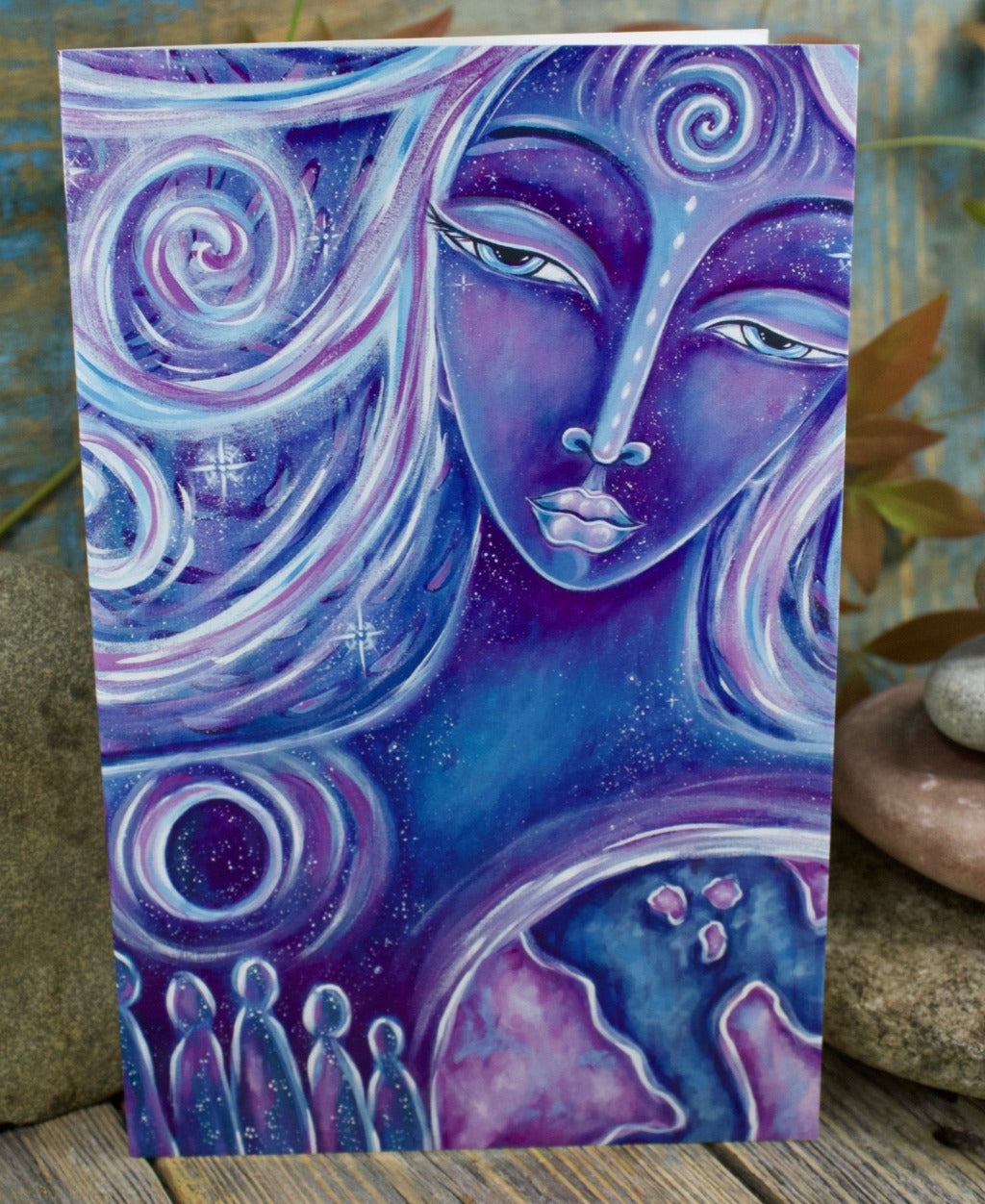 She Rises Blank Greeting Card